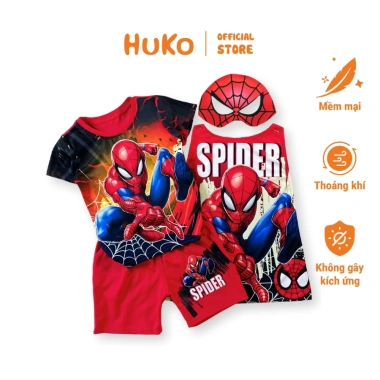 Bộ Quần Áo Spiderman Cho Bé Trai - Cotton Mềm Mịn - Giảm 18% Chỉ 164.250đ