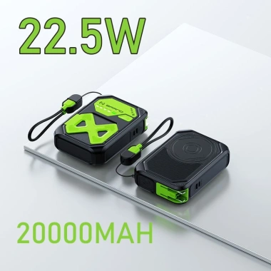 Bộ sạc nhanh Linkeetech 22.5W PD – Pin dự phòng 10.000/20.000mAh, sạc từ tính, dây đa năng