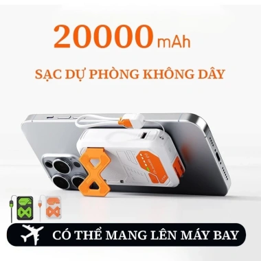 Bộ sạc nhanh Linkeetech 22.5W PD – Pin dự phòng 10.000/20.000mAh, sạc từ tính, dây đa năng
