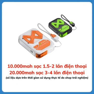 Bộ sạc nhanh Linkeetech 22.5W PD – Pin dự phòng 10.000/20.000mAh, sạc từ tính, dây đa năng