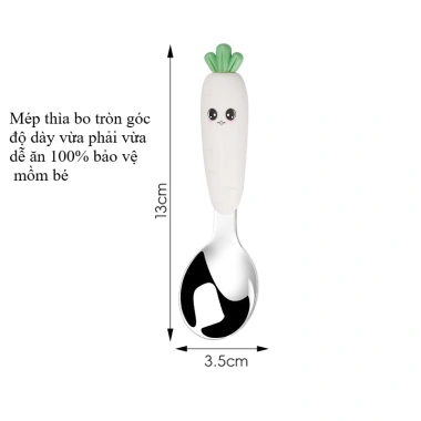 Bộ Thìa Dĩa Cao Cấp Hình Cà Rốt Cho Bé Tặng Hộp Đựng - Giảm Giá Còn 49.000Đ 3