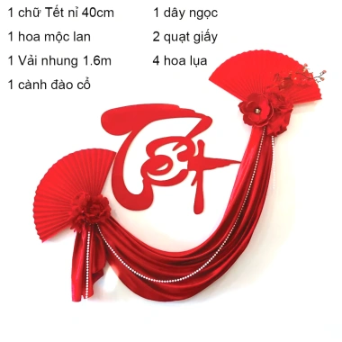 Bộ Trang Trí Tết Cận Cảnh - Background Chụp Ảnh Tết Giá Rẻ 27.000đ 3