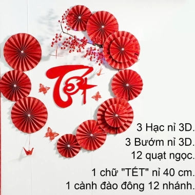 Bộ Trang Trí Tết Cận Cảnh - Background Chụp Ảnh Tết Giá Rẻ 27.000đ 6