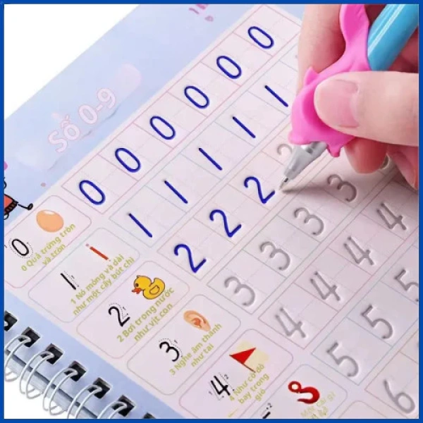 Hình ảnh sản phẩm Bộ Vở Tập Viết Cho Trẻ Em Có Rãnh Tái Sử Dụng - Luyện Viết Tiếng Anh & Vui Nhộn Chỉ 25.900đ
