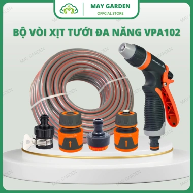 Bộ vòi xịt nước May Garden VPA102 tưới cây rửa xe sân 3 lớp kèm phụ kiện ống dẫn giá 110k