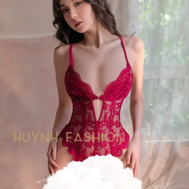 Bodysuit ren hở bụng phối nơ sexy B70 - giảm còn 129k, phong cách quyến rũ 2