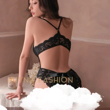 Bodysuit ren hở bụng phối nơ sexy B70 - giảm còn 129k, phong cách quyến rũ 6