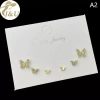 Bông tai pha lê zircon 6 chiếc cánh bướm – Hoàn hảo cho tiệc cưới & đính hôn, chỉ 32.400₫ 9