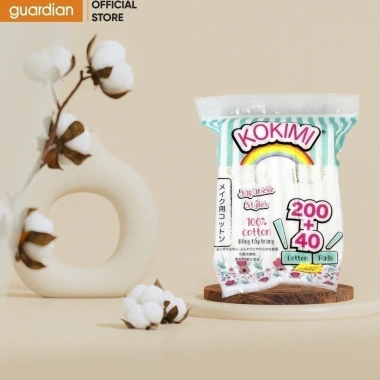 Bông Tẩy Trang Nhật Bản Kokimi 240 Miếng Vuông - Siêu Mềm, Thấm Nhanh, Giá 54.000đ