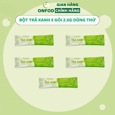 Bột matcha trà xanh nguyên chất sấy lạnh ONFOD giảm cân làm đẹp da chống lão hóa hộp 50g 20 gói x 2.5g