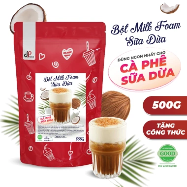 Bột Milk Foam Sữa Dừa DP FOOD 500g - Nguyên liệu pha chế cà phê sữa dừa giá rẻ chỉ 99000đ