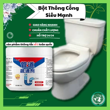 Bột Thông Cống Bồn Cầu SUPPER Đa Năng – Thông Tắc Sinh Học, Giá 50.000đ Giảm
