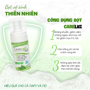 Bọt vệ sinh Careliiz 120ml khử mùi, dưỡng ẩm, kháng khuẩn cho nam nữ giá tốt chỉ 150k