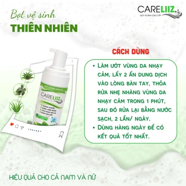 Bọt vệ sinh Careliiz 120ml khử mùi, dưỡng ẩm, kháng khuẩn cho nam nữ giá tốt chỉ 150k