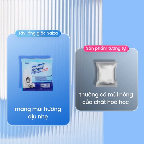 Hình ảnh sản phẩm Bột vệ sinh lồng máy giặt SAIZA – Khử mùi hôi tẩy sạch cặn diệt khuẩn, dùng cho cả máy cửa ngang/dọc
