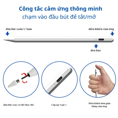 Bút cảm ứng điện dung Stylus Pen đa năng cho điện thoại và máy tính bảng 3