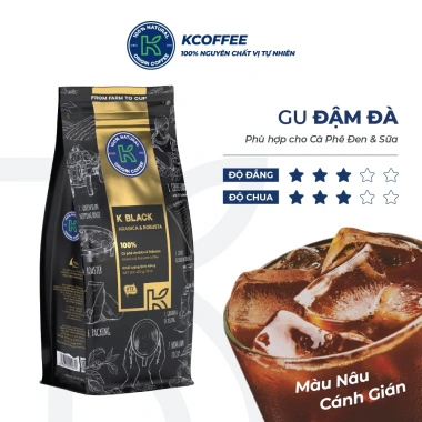 Cà Phê Rang Xay Nguyên Chất K Black 454 - 30% Arabica 70% Robusta - Giảm 82k còn 275k K COFFEE 2