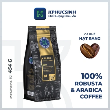 Cà Phê Rang Xay Nguyên Chất K Black 454 - 30% Arabica 70% Robusta - Giảm 82k còn 275k K COFFEE 3