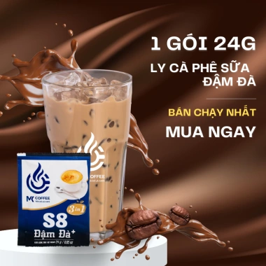 Cà Phê Sữa Đá 3in1 S8 Hòa Tan Thơm Béo Đậm Đà Hộp 480g - MUA 5 TẶNG 2 - Giá Tốt 69.400đ 5