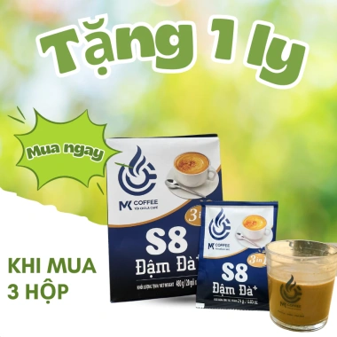 Cà Phê Sữa Đá 3in1 S8 Hòa Tan Thơm Béo Đậm Đà Hộp 480g - MUA 5 TẶNG 2 - Giá Tốt 69.400đ 6