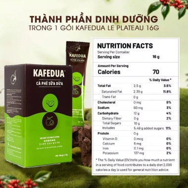 Cà Phê Sữa Dừa KAFEDUA - Phù Hợp Ăn Chay, Kiêng DASATA Giá Rẻ Chỉ 25k 10 Cà Phê Sữa Dừa KAFEDUA - Phù Hợp Ăn Chay, Kiêng DASATA Giá Rẻ Chỉ 25k 10