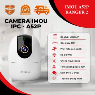 Camera IMOU wifi trong nhà A32EP A52P 5MP xoay 360 đàm thoại 2 chiều,hỗ trợ còi hú báo động,bảo hành 2 năm 6
