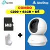 Camera Trong Nhà TP-Link Tapo C200 2MP 360° Xoay, Đàm thoại 2 chiều + Thẻ 64GB + Đế L – 658.000đ