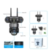 Camera TYZONG 3 Mắt Giám Sát Ngoài Trời Xoay 360 độ Xem Đêm Có Màu Không Dây IP66 Thông Minh chống nước - FHD 12MP 2