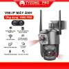 Camera TYZONG 3 Mắt Giám Wifi Sát Ngoài Trời Xoay 360 độ Xem Đêm Có Màu Không Dây IP66 4G Sim Thông Minh chống nước 3