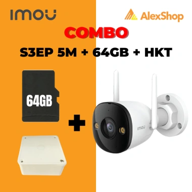 Camera Wifi Ngoài Trời Imou S3EP 5M + Thẻ Nhớ 64GB + Hộp Kỹ Thuật - Giảm Giá 1.356.000đ