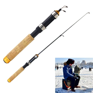 Cần câu cá đá 60cm di động, phù hợp mùa đông ngoài trời, giá ưu đãi 93.500 VND 8