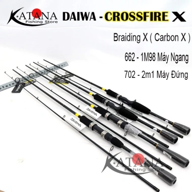 Cần câu Lure Daiwa Crossfire X chính hãng - máy ngang và đứng, giá tốt 773.000₫