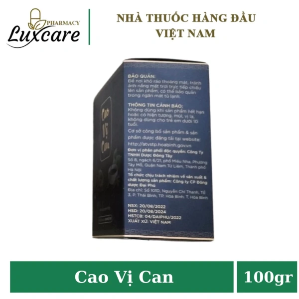 Hình ảnh sản phẩm Cao Vị Can cải thiện chức năng gan, bảo vệ gan - Hộp 1 lọ 100gr - 840.000đ | Luxcare Pharmacy