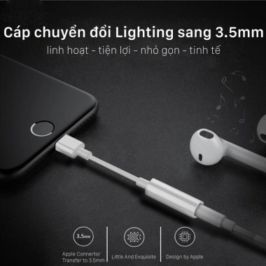 Cáp chuyển Lightning sang Jack 3.5mm cho iPhone – Độ âm thanh chuẩn, Plug‑and‑Play Liên hệ ngay qua email hoặc Zalo, đến cửa hàng Hà Nội để trải nghiệm cáp chất lượng.
