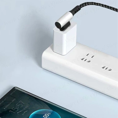 Cáp dữ liệu USB sang loại C uốn cong kép 66W bện cáp sạc xe hơi loại C Cáp dữ liệu cáp loại C cực dài 3M / 5M
