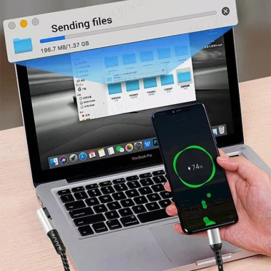 Cáp dữ liệu USB sang loại C uốn cong kép 66W bện cáp sạc xe hơi loại C Cáp dữ liệu cáp loại C cực dài 3M / 5M