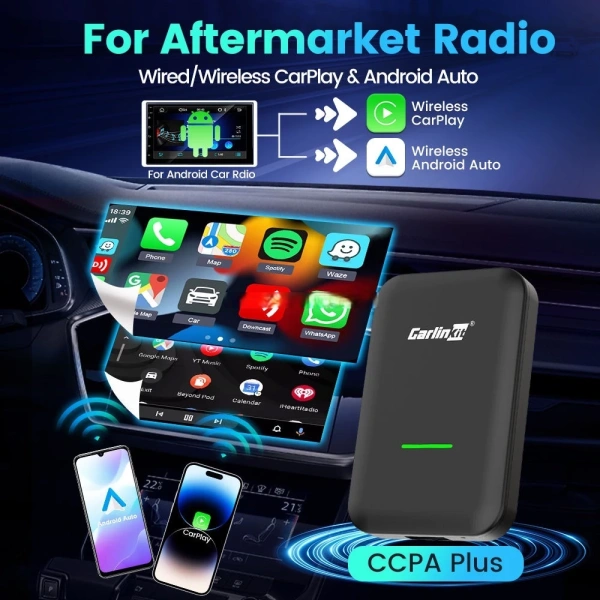 Hình ảnh sản phẩm Carlinkit CPC200-CCPA PLUS Phiản nâng cấp Apple Carplay và Android Auto không dây cho màn Android | HAPPY JOURNEYS