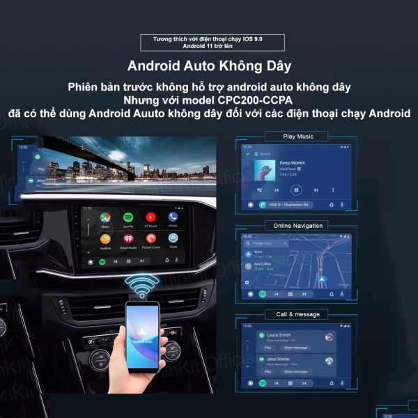 Hướng dẫn cài đặt Carlinkit CPC200‑CCPA PLUS để bật Apple CarPlay không dây trên màn hình Android