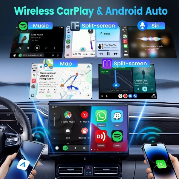 Hình ảnh sản phẩm Carlinkit CPC200-CCPA PLUS Phiản nâng cấp Apple Carplay và Android Auto không dây cho màn Android | HAPPY JOURNEYS