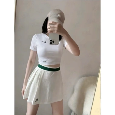 Chân Váy Thời Trang DAS Tennis Luxe Pickleball H56.434 Trắng Kem - Giá Ưu Đãi 490k