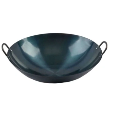 Chảo thép tôi sẵn chống dính đáy tròn 2 quai chắc chắn,dày, dùng Bếp Khò Công nghiệp, bếp gas. 3