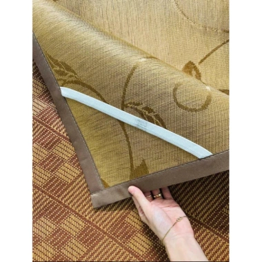 ?Chiếu Điều Hoà Sợi Mây, chiếu mây Hoa Lót Lụa Cao Cấp, Chiếu Có Chun Cài Góc Cao cấp Hàng Loại 1