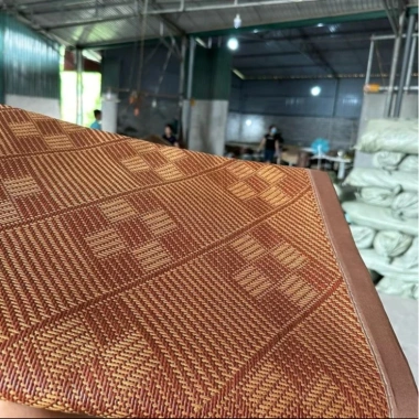 ?Chiếu Điều Hoà Sợi Mây, chiếu mây Hoa Lót Lụa Cao Cấp, Chiếu Có Chun Cài Góc Cao cấp Hàng Loại 1
