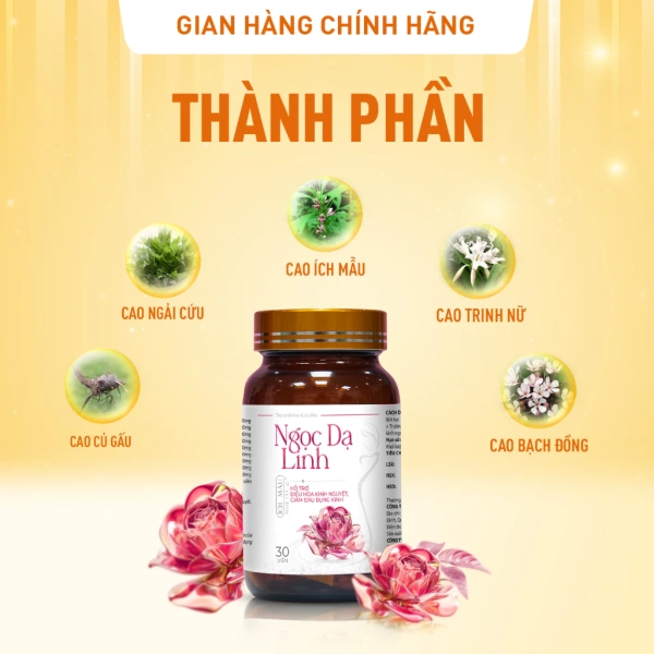 Hình ảnh sản phẩm (CHÍNH HÃNG)Ngọc Dạ Linh - Hỗ trợ Giảm Đau Bụng Kinh, Điều Hòa Kinh Nguyệt, Hoạt Huyết, Bổ Huyết (Hộp 30 Viên)