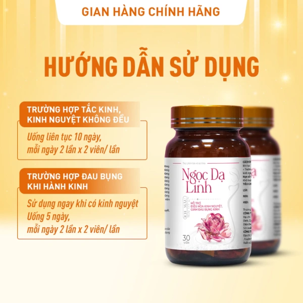 Hình ảnh sản phẩm (CHÍNH HÃNG)Ngọc Dạ Linh - Hỗ trợ Giảm Đau Bụng Kinh, Điều Hòa Kinh Nguyệt, Hoạt Huyết, Bổ Huyết (Hộp 30 Viên)