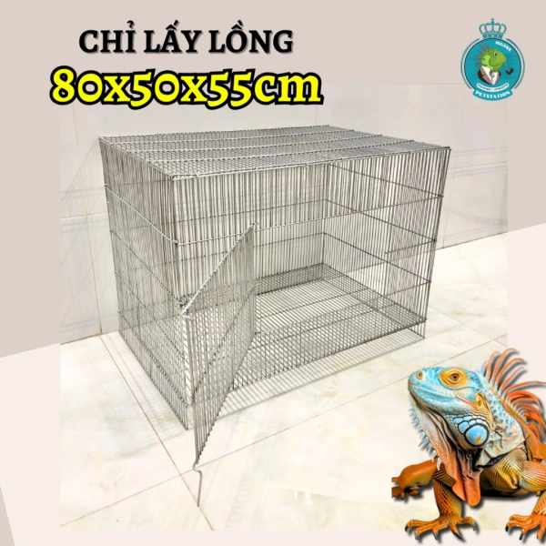 Hình ảnh sản phẩm Chuồng Nuôi Rồng Nam Mỹ Iguana 60x40x45cm Giá Rẻ Chỉ 330k - Lồng Nan 0.8mm
