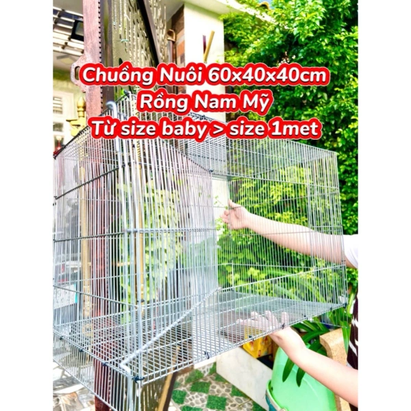 Hình ảnh sản phẩm Chuồng Nuôi Rồng Nam Mỹ Iguana 60x40x45cm Giá Rẻ Chỉ 330k - Lồng Nan 0.8mm