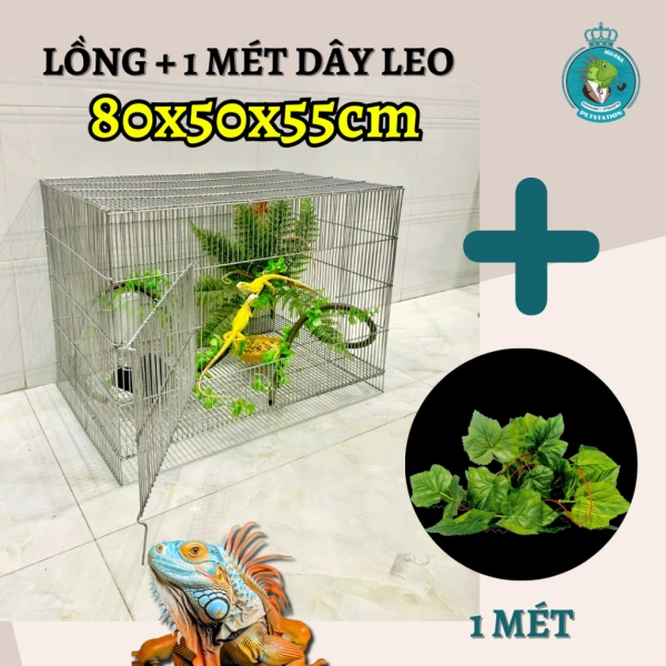 Hình ảnh sản phẩm Chuồng Nuôi Rồng Nam Mỹ Iguana 60x40x45cm Giá Rẻ Chỉ 330k - Lồng Nan 0.8mm