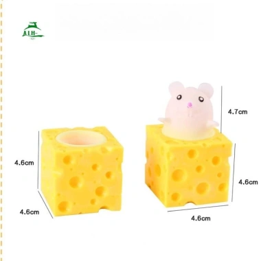 Chuột ép phô mai giảm căng thẳng – Đồ trang trí bàn dễ thương cho mọi lứa tuổi 6