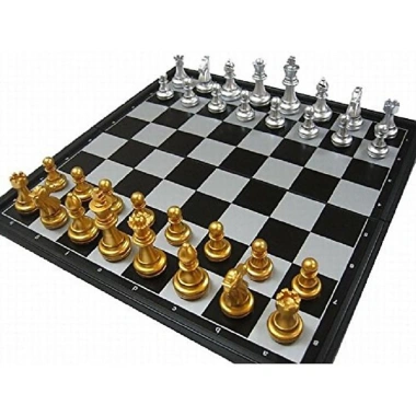 Cờ Vua 25x25cm Đế Hít Nam Châm Màu Vàng Bạc - Giải Trí Sau Giờ Học, Làm Việc Chỉ 112320đ 2